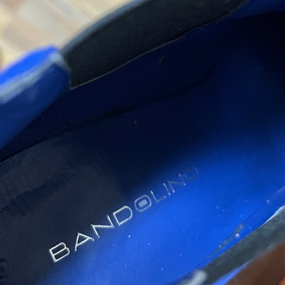 Boots, ankle, blue suede, Bandolino. EUC, Size 7.5M Heel 2.25” Ext & sole great. - Picture 6 of 10